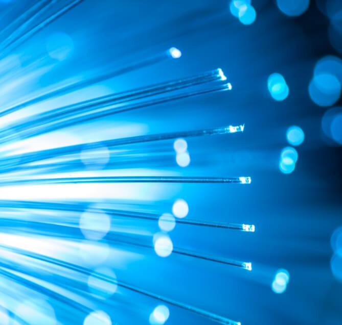 blue fiber optic